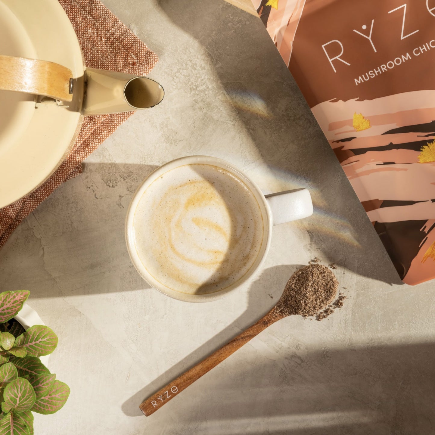 RYZE Mushroom Chicory — Organic Instant Chicory with Shitake & Lions mane, 30 Servings